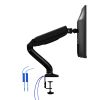 ARM FOR 1 MONITORS 13"-31.5" -  AOC AS110DX WITH INTEGRATED USB HUB, BLACK, USB HUB: USB-C + USB3.0, DESK CLAMP/GROMMET, ALUMINUM STRUCTURE, GAS SPRING, HEIGHT ADJUSTMENT, MAX.LOAD: 2-9KG, TILT: '-90°~+85°, SWIVEL:180°, ROTATION:360°, HIDDEN CABLE MANAGEM