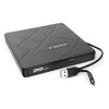 EXTERNAL DVD USB DRIVE GEMBIRD  DVD-USB-04, CD-DA, CD-R, CD-RW, DVD+R, DVD+R DL, DVD+RW, DVD-R, DVD-R DL, DVD-RAM, DVD-ROM DL, DVD-RW, DVD-VIDEO, SUPPORTED DISC DIAMETER: 80 MM,120 MM,  USB2.0, BLACK, RETAIL
