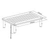 GEMBIRD MS-TABLE-01,  ADJUSTABLE MONITOR STAND (RECTANGLE), 20 KG, 370 X 235 X 120 MM, HEIGHT RANGE: 100/120/140 MM