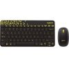 LOGITECH WIRELESS DESKTOP MK240 NANO USB, KEYBOARD + MOUSE, 2.4GHZ NANO USB RECEIVER, BLACK/CHARTREUSE YELLOW, RETAIL - RUS