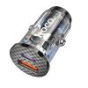 USB АВТОМОБИЛЬНОЕ ЗАРЯДНОЕ УСТРОЙСТВО HOCO DZ3 MAX / 1 X USB + 1 X USB-C / 42W / UP TO PD3.0 / QC3.0 / TRANSPARENT
