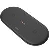 БЕСПРОВОДНОЕ ЗАРЯДНОЕ УСТРОЙСТВО HOCO  “CW23 DUAL POWER” / WIRELESS OUTPUT 1/2: 5W / 7.5W / 10W / ULTRA SLIM DESIGN / BLACK