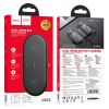 БЕСПРОВОДНОЕ ЗАРЯДНОЕ УСТРОЙСТВО HOCO  “CW23 DUAL POWER” / WIRELESS OUTPUT 1/2: 5W / 7.5W / 10W / ULTRA SLIM DESIGN / BLACK