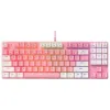 TASTATURA HAVIT KB512L, CU FIR, ROZ/ALB