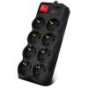 SURGE PROTECTOR SVEN SF-08-16, 8 SOCKETS, 3.0M, BLACK