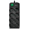 SURGE PROTECTOR SVEN SF-08E-16, 8 SOCKETS, CHILDREN PROTECTION, 1.8M, ABS PLASTIC, BLACK