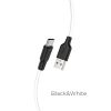 КАБЕЛЬ USB НА USB-C HOCO  X21 PLUS / 2M / SILICONE / UP TO 2A / BLACK/WHITE