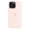 HUSA APPLE IPHONE 15 PRO MAX SILICONE CASE WITH MAGSAFE, ROZ DESCHIS