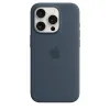 HUSA APPLE IPHONE 15 PRO SILICONE CASE WITH MAGSAFE, STORM ALBASTRU