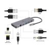 GEMBIRD A-CM-COMBO5-05, USB TYPE-C 5-IN-1 MULTI-PORT ADAPTER (HUB + HD