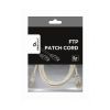 1M FTP PATCH CORD GRAY PP22-1M, CAT.5E, CABLEXPERT, MOLDED STRAIN RELI