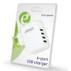 UNIVERSAL USB CHARGER - GEMBIRD GMB EG-U4AC-02, 4X USB - 5V/ 3.1A, INPUT: 110/240V, BLACK