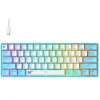 GAMING KEYBOARD HAVIT KB877L, MECHANICAL, FN KEYS, ALL KEYS ROLL-OVER, 61 KEYS, 50M, RGB, DETACHABLE