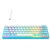 GAMING KEYBOARD HAVIT KB877L, MECHANICAL, FN KEYS, ALL KEYS ROLL-OVER, 61 KEYS, 50M, RGB, DETACHABLE