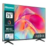 75" QLED SMART ТЕЛЕВИЗОР HISENSE 75E7KQ, 3840X2160 4K UHD, VIDAA U6.0, ЧЁРНЫЙ