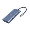 МНОГОПОРТОВЫЙ АДАПТЕР GEMBIRD A-CM-COMBO7-01/ USB-C/ 3XUSB-A/ 1XUSB-C (PD 100W)/ HDMI/ VGA/ MINIJACK 3.5MM/ SD/ MICROSD