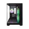 ИГРОВОЙ КОРПУС 1STPLAYER UV5 / NO PSU / SIDE-WINDOW / 3X120MM / MATX / BLACK
