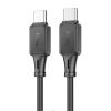 КАБЕЛЬ TYPE-C НА TYPE-C HOCO “X101 ASSISTANT” / 1M / SILICONE / 60W / UP TO 3A / BLACK