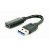 ADAPTER USB3.1-TYPE-C - GEMBIRD  A-USB3-AMCF-01, USB 3.1 TO TYPE-C FEMALE ADAPTER CABLE, 10 CM, BLACK