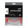 UTP CAT.5E PATCH CORD, 0.5M, RED
