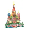 ПАЗЛ 3D CUBICFUN "СОБОР ВАСИЛИЯ БЛАЖЕННОГО" С LED ПОДСВЕТКОЙ, 10+