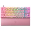 КЛАВИАТУРА RAZER HUNTSMAN V2 TKL, ПРОВОДНОЕ, РОЗОВЫЙ