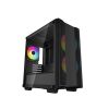 CARCASA DEEPCOOL CC360 ARGB / W/OPSU / SIDE PANEL / 3X120MM ARGB FANS / ATX / BLACK