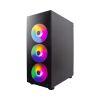 ИГРОВОЙ КОРПУС 1STPLAYER FIRE DANCING V3-B / W/OPSU / SIDE-WINDOW / 4X120MM / ATX / BLACK