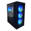 КОРПУС  HPC C-09  / 650W / SIDE PANEL / 4X120CM ARGB FANS / ATX / BLACK
