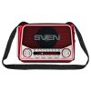 SVEN SRP-525 RED, FM/AM/SW RADIO, 3W RMS, 8-BAND RADIO RECEIVER, BUILT-IN AUDIO FILES PLAYER FROM USB-FASH, MICROSD AND SD CARD STORAGE DEVICES, TELESCOPIC SWIVEL ANTENNA, BUILT-IN BATTERY