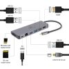 МНОГОПОРТОВЫЙ АДАПТЕР GEMBIRD A-CM-COMBO5-05/ USB-C/ 3XUSB-A/ 1XUSB-C (PD 100W)/ HDMI/ RJ45/ SD