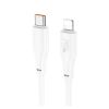 КАБЕЛЬ USB-C TO LIGHTNING HOCO “X93 FORCE” / 2M / WOVEN NYLON / 20W / UP TO 3A / WHITE