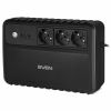 SVEN UP-L800, LINE-INTERACTIVE UPS WITH AVR, 800VA /400W, 3 X SCHUKO OUTLETS, LED STATUS INDICATION, USB, BLACK