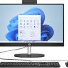ALL-IN-ONE PC - 27” HP AIO 27-CR0011CI 27” FHD IPS NON-TOUCH, AMD RYZEN 5 7520U, 16GB LPDDR5, 512GB M.2 PCIE NVME SSD, INTEL INTERNAL GRAPHICS, CR, HD CAM, WIFI6 2X2 + BT5, HDMI, LAN, KBD AND MOUSE BLACK WIRELESS 510SP, FREEDOS, JET BLACK.