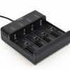 ENERGENIE BC-USB-02 NI-MH + LI-ION FAST BATTERY CHARGER, USB OUTPUT PORT FOR PRACTICAL POWERBANK FUNCTION (5V / 2A)Б 4-LEVEL LED CHARGING STATUS INDICATORS, WORKS WITH ANY 5V STANDARD USB CHARGER OR 5V/9V/12V USB QUICK-CHARGER (NOT INCLUDED), BLACK