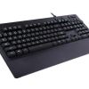 LOGITECH GAMING KEYBOARD G213 PRODIGY, MECH-DOME, SPILL RESISTANCE, MEDIA CONTROLS, RGB, INTEGRATED PALM REST, ADJUSTABLE FEET, ANTI-GHOSTING, GAME MODE, USB, BLACK, US INTERNATIONAL LAYOUT