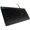 LOGITECH GAMING KEYBOARD G213 PRODIGY, MECH-DOME, SPILL RESISTANCE, MEDIA CONTROLS, RGB, INTEGRATED PALM REST, ADJUSTABLE FEET, ANTI-GHOSTING, GAME MODE, USB, BLACK, US INTERNATIONAL LAYOUT