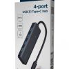GEMBIRD UHB-CM-U3P4P-01, USB TYPE-C 4-PORT USB-A HUB 3.1 (GEN 1), BLACK