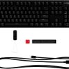 HYPERX ALLOY ORIGINS PBT MECHANICAL GAMING KEYBOARD (US LAYOUT), HYPERX RED - LINEAR KEY SWITCH, HIGH-QUALITY, DURABLE PBT KEYCAPS, BACKLIGHT (RGB), 100% ANTI-GHOSTING, KEY ROLLOVER: 6-KEY / N-KEY MODES, ULTRA-PORTABLE DESIGN, SOLID-STEEL FRAME, USB