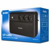 SVEN UP-L800, LINE-INTERACTIVE UPS WITH AVR, 800VA /400W, 3 X SCHUKO OUTLETS, LED STATUS INDICATION, USB, BLACK