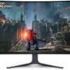 31.6” DELL OLED ALIENWARE AW3225QF CURVED QD UHD BLACK/WHITE (0.03MS, 1M:1, 1000CD, 21:9, 3840X2160, 178°/178°, 240HZ REFRESH RATE, CONSOLE MODE 120HZ, VRR, FRL, QUANTUM DOT, NVIDIA G-SYNC, HDMI2.1, DISPLAYPORT, USB HUB: 2 X USB3.0 + 1 X USB-C, AUDIO LINE