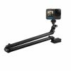 GOPRO BOOM + ADHESIVE MOUNTS, INCLUDES 2 CARBON FIBER ARMS, BALL-JOINT CAMERA MOUNT, CURVED + FLAT ADHESIVE MOUNTS, MOUNTING BUCKLE, TRIANGULATION SUPPORT SLIDER, 4MM HEX KEY, 2 EXTRA HEX SCREWS AND HEX KEY STORAGE CLIP, COMPATIBLE WITH ALL GOPRO CAMERAS.