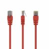 PATCH CORD CAT. 5E PP12-5M/R RED, 5 M, MOLDED STRAIN RELIEF 50U" PLUGS