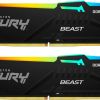 32GB (KIT OF 2*16GB) DDR5-5600  KINGSTON FURY(R) BEAST DDR5 RGB EXPO, PC44800, CL36, 1RX8, 1.25V, AUTO-OVERCLOCKING, ASYMMETRIC BLACK LARGE HEAT SPREADER, DYNAMIC RGB EFFECTS FEATURING FURY INFRARED SYNC TECHNOLOGY, AMD(R) EXPO V1.0 AND INTEL(R) EXTREME MEMORY 