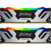32GB (KIT OF 2*16GB) DDR5-6400  KINGSTON FURY(R) RENEGADE SILVER DDR5 RGB, PC51200, CL32, 1RX8, 1.4V, AUTO-OVERCLOCKING, SYMMETRIC SILVER LARGE HEAT SPREADER, DYNAMIC RGB EFFECTS FEATURING KINGSTON FURY INFRARED SYNC TECHNOLOGY, INTEL XMP 3.0 READY  (EXTREM