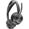 POLY VOYAGER FOCUS 2-M MICROSOFT TEAMS CERTIFIED STEREO BLUETOOTH HEADSET WITH CHARGE STAND, NOISE-CANCELLING DUAL-MIC + ACOUSTICFENCE TECHNOLOGY, 3 LEVELS OF ADVANCED HYBRID ANC, UP TO 25 HOURS OF WIRELESS TALK TIME, COMFORTABLE HEADBAND & EAR CUSHIONS, 