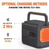 JACKERY "EXPLORER 2000 PRO" PORTABLE POWER STATION, CAPACITY: 2160WH, AC OUTPUT: 2200W, LCD, 2* USB-A, 2*USB-C, 3*AC OUTPUT, 1 CAR PORT, DC OUTPUT, 2000 CYCLES LITHIUM-ION, WEIGHT:19.5KG, 31X27X38CM, CHARGE 0-100% IN 2 HOUR, BLACK/ORANGE
