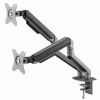ARM FOR 2 MONITORS 17”-32” - GEMBIRD MA-DA2-05, STEEL (1.35 MM), GAS SPRING 2-9 KG PER DISPLAY, VESA 75/100, ARM ROTATES, EXTENDS AND RETRACTS, TILTS TO CHANGE READING ANGLES, AND ALLOWS TO ROTATE DISPLAY FROM LANDSCAPE-TO-PORTRAIT MODE, SPACE GREY