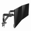 ARM FOR 2 MONITORS 17”-32” - GEMBIRD MA-DA2-05, STEEL (1.35 MM), GAS SPRING 2-9 KG PER DISPLAY, VESA 75/100, ARM ROTATES, EXTENDS AND RETRACTS, TILTS TO CHANGE READING ANGLES, AND ALLOWS TO ROTATE DISPLAY FROM LANDSCAPE-TO-PORTRAIT MODE, SPACE GREY