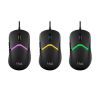 HYPERX PULSEFIRE SAGA GAMING MOUSE, BLACK, 200-26000 DPI, 4 DPI PRESETS, HYPERX 26K SENSOR, RGB LIGHTING, HYPERX OPTICAL SWITCHES, INTERCHANGEABLE MAGNETIC COMPONENTS TO ADAPT TO DIFFERENT GRIP STYLES, USB, 69G